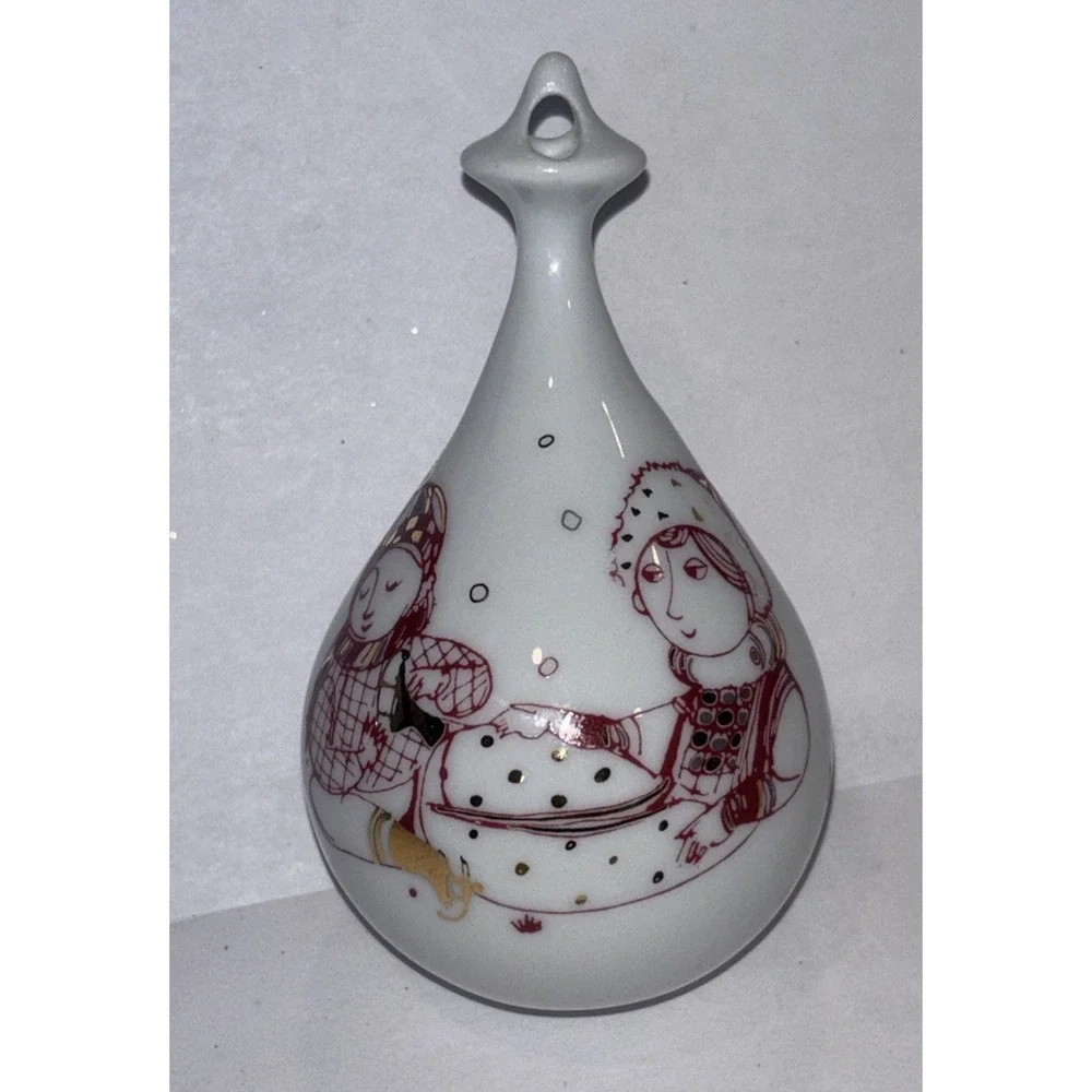 Bjørn Wiinblad Rosenthal Porcelain Teardrop Ornament Whimsical Figural Design